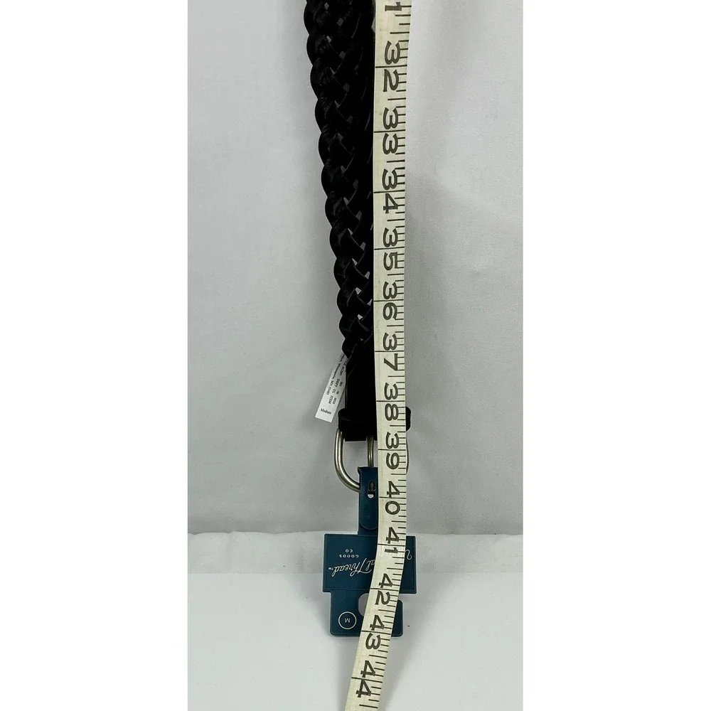 Universal Thread Black‎ Braided Belt Size Medium Stretch Woven Casual